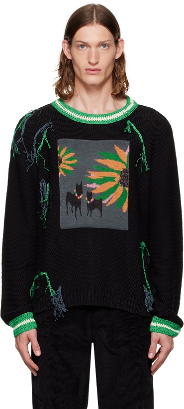 Photo: Andersson Bell Black Summer Flower Sweater
