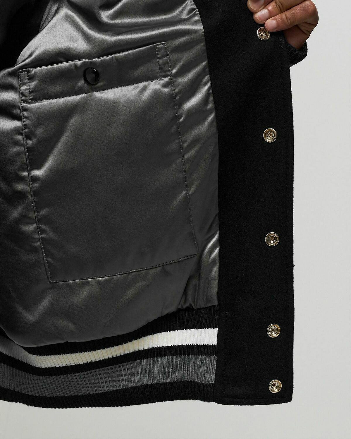 ジャケット・アウター KENZO WOOL VARSITY JACKET BLACK KENZO WOOL VARSITY JACKET Black （ケンゾー ウール バーシティ
