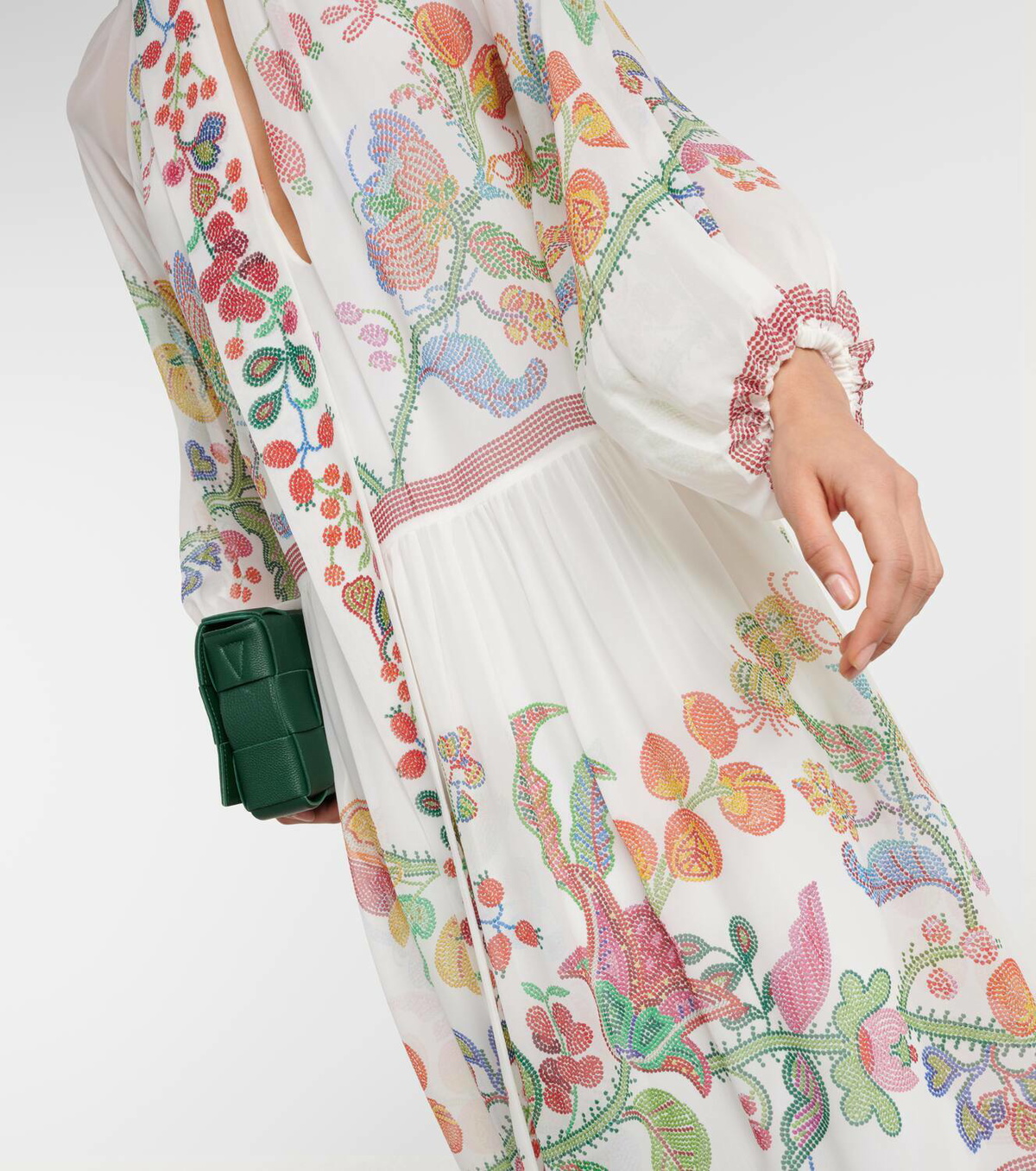 white christmas dresses Athena Satin Floral Print Dress