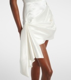 Alex Perry Bridal cotton and silk satin bustier dress