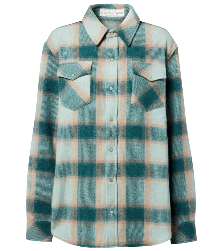 Photo: God's True Cashmere Checked cashmere overshirt