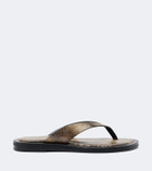 A.Emery Marcelle snake-effect leather thong sandals