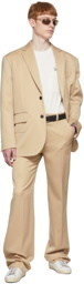 We11done Beige Wool & Polyester Blazer