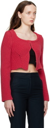 Recto Red Chunky Cardigan