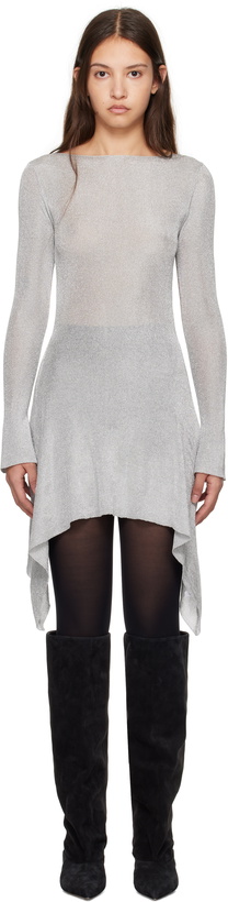 Photo: GUIZIO Silver Rose Minidress