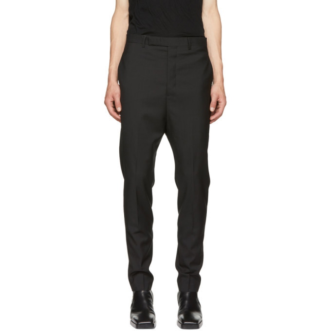 Photo: Rick Owens Black Wool Astaires Trousers