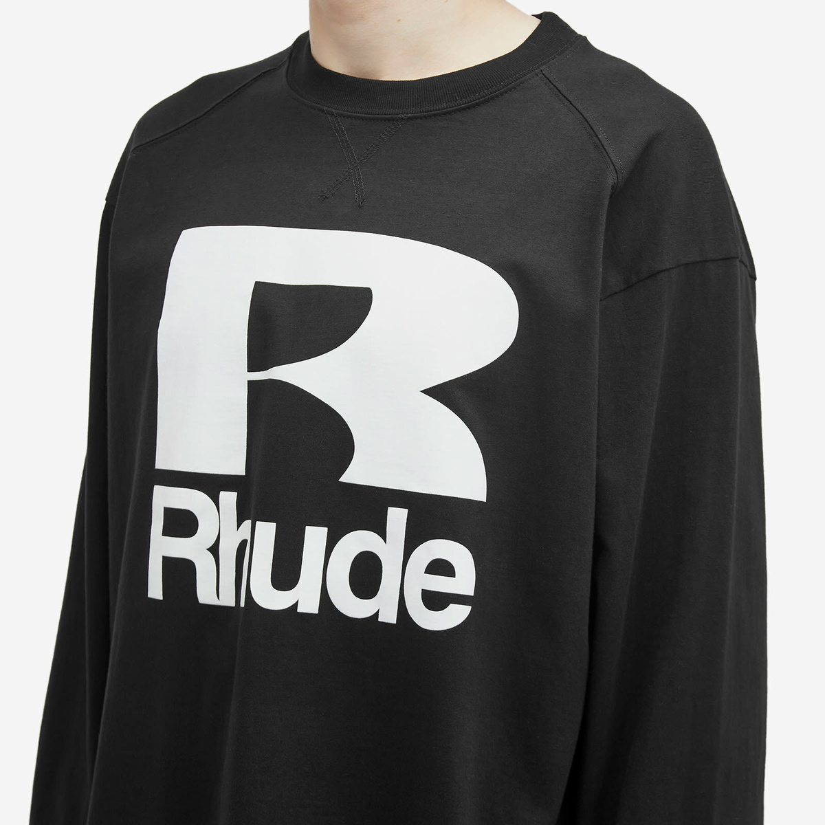 Rhude Men's Petrol R Crew Sweat in Vintage Black
