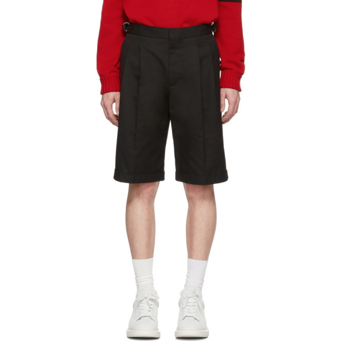 Photo: Alexander McQueen Black Gabardine Shorts