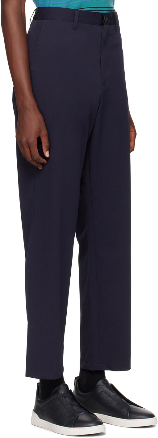 PS by Paul Smith Navy Loose-Fit Trousers