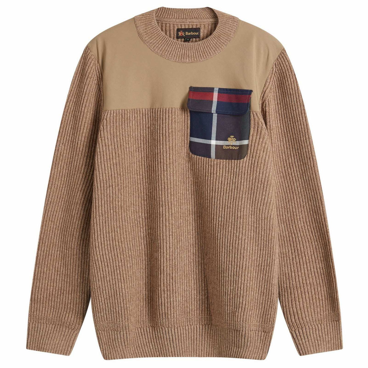 Barbour Men's x Baracuta Miller Crew Knit Jumper in Tan