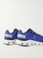 ON - Cloudnova Form Rubber-Trimmed Mesh Running Sneakers - Blue