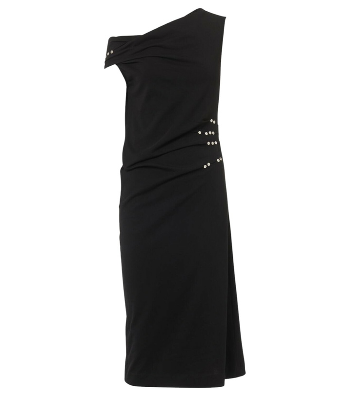 Photo: Dries Van Noten Gathered embellished jersey midi dress