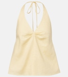 Staud Corso halterneck linen top