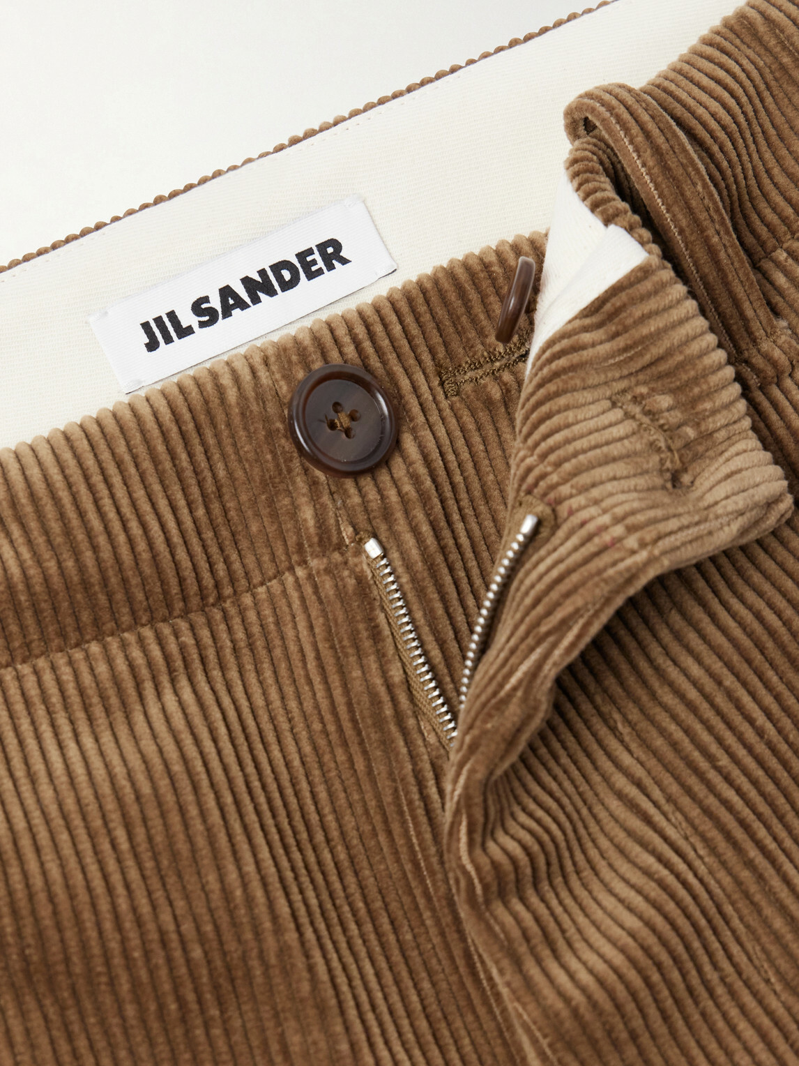 Jil Sander - Wide-Leg Cotton-Corduroy Trousers - Brown