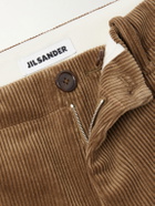 Jil Sander - Wide-Leg Cotton-Corduroy Trousers - Brown