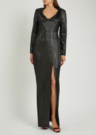 Roland Mouret Crystal-embellished Crepe Cropped Jacket Grey