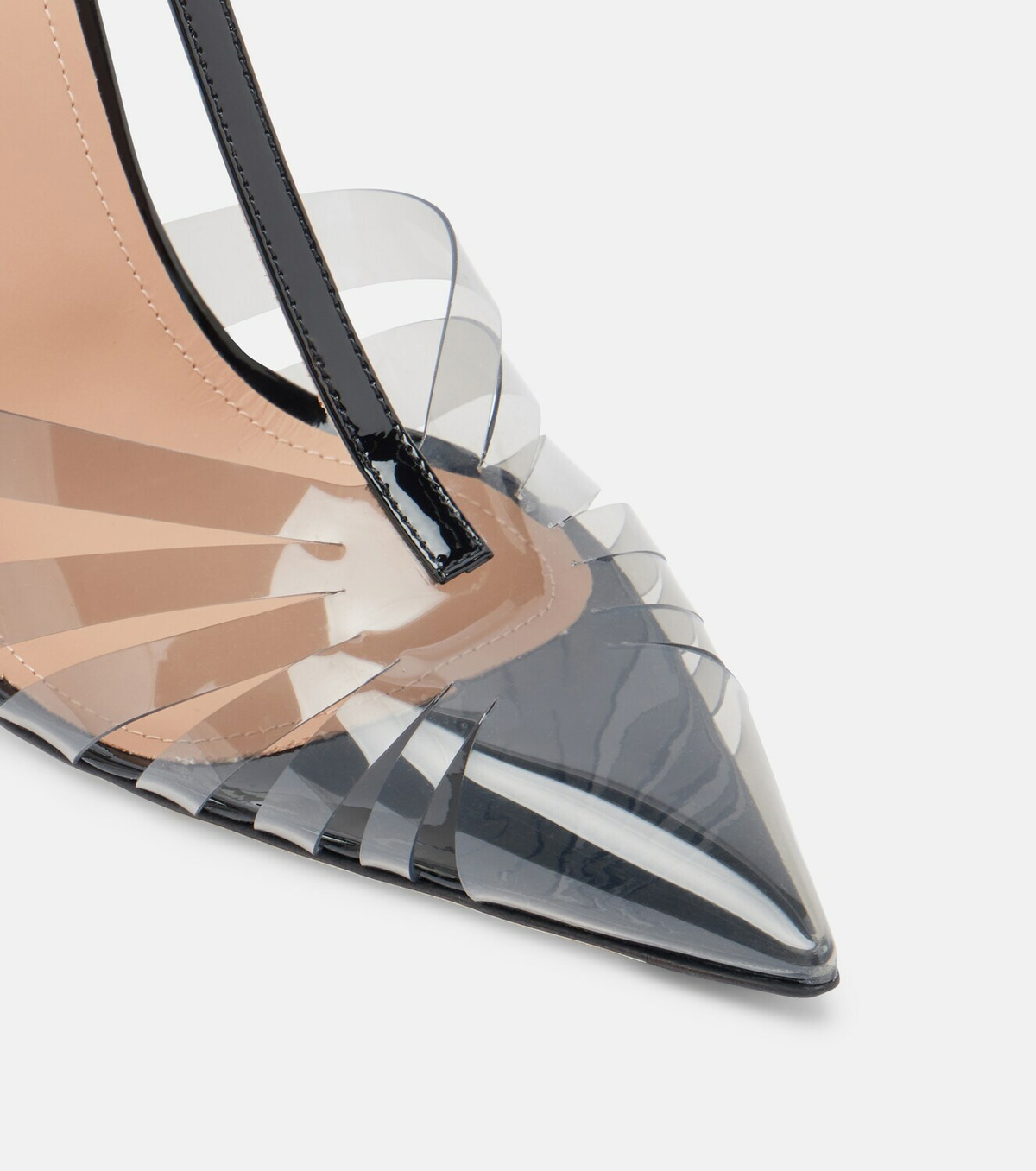 Malone Souliers Jilia leather-trimmed PVC slingback pumps