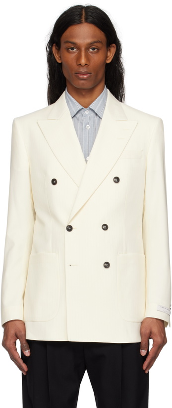 Photo: Tiger of Sweden Off-White Joachim Double-Breasted Blazer