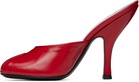 JUDE Red Date Mule Heeled Sandals