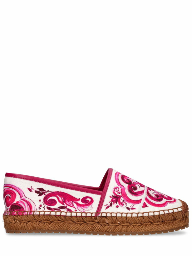 Photo: DOLCE & GABBANA - 20mm Maiolica Printed Canvas Espadrilles