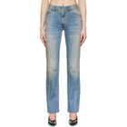 MM6 Maison Margiela Blue Straight-Leg Jeans