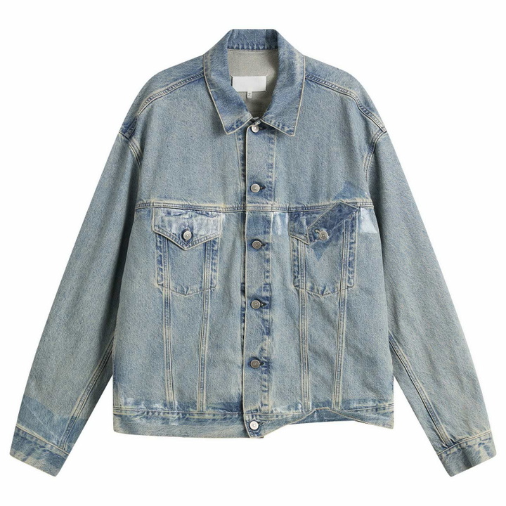 Photo: Maison Margiela Men's Taped Denim Jacket in Ice Blue