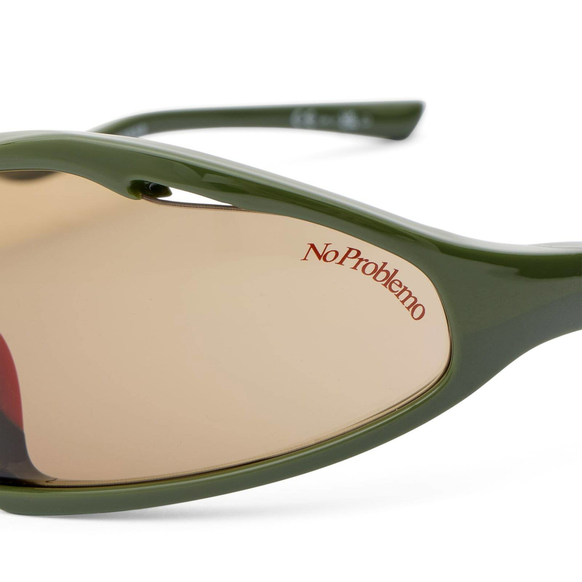 Le Specs x No Problemo Flux Sunglasses in Chrome Dark Green/Green Tint 
