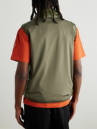 Moncler Grenoble - Logo-Appliquéd Mesh-Trimmed Quilted Ripstop and Stretch-Jersey Down Gilet - Green