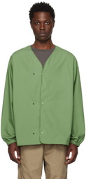 nanamica Green Press-Stud Cardigan