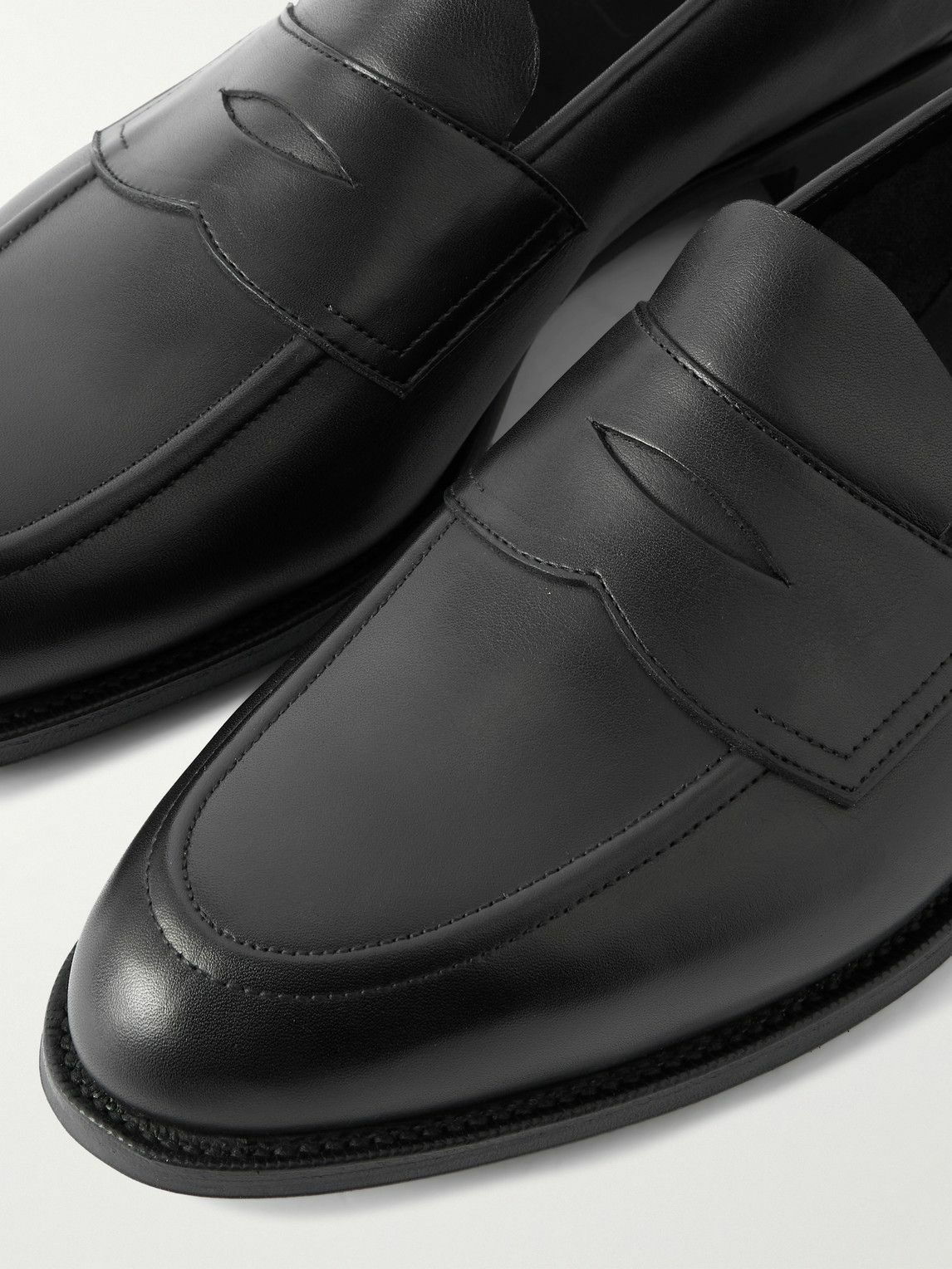 Edward Green - Piccadilly Leather Penny Loafers - Black