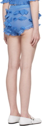 Coperni Blue Knitted Butterfly Shorts
