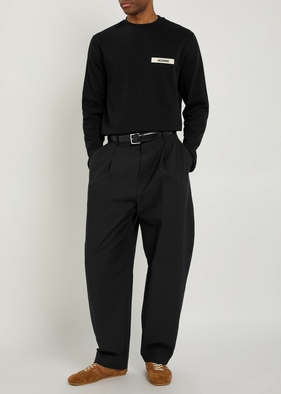 Jacquemus Le T-shirt Gros Grain Cotton T-shirt Black