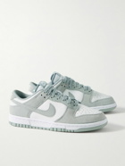 Nike - Dunk Low Retro SE Suede-Trimmed Leather Sneakers - Gray