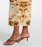 Staud Porta printed mesh midi skirt