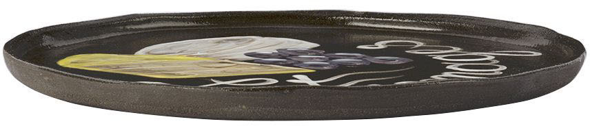 Harlie Brown Studio SSENSE Exclusive Black 'Les Fromages' Cheese Plate