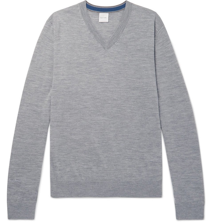 Photo: Paul Smith - Mélange Merino Wool Sweater - Men - Gray