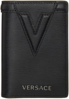 Versace Black V Logo Wallet
