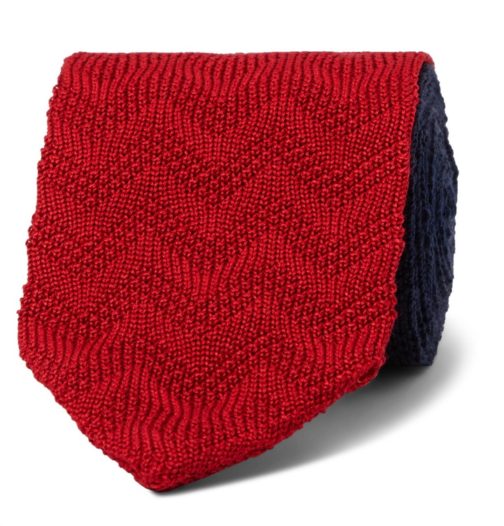 Photo: Missoni - 6.5cm Colour-Block Crochet-Knit Cotton and Silk-Blend Tie - Black