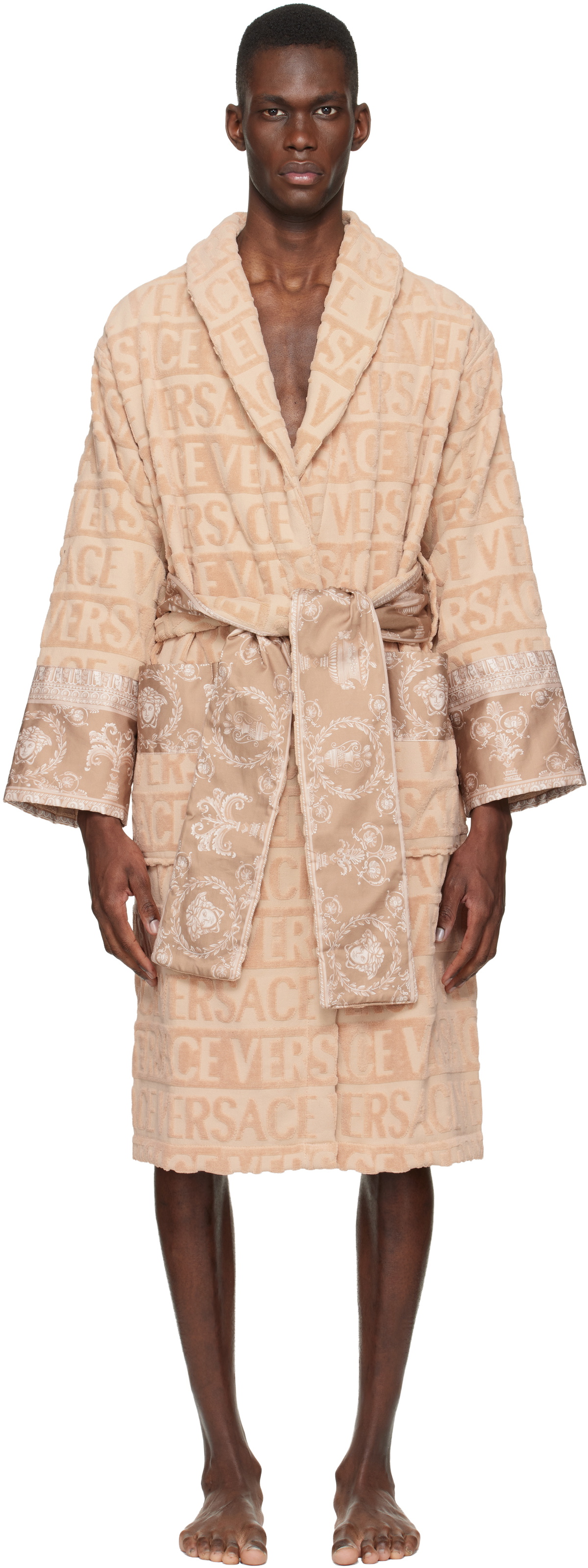 Versace Beige 'I Heart Baroque' Bathrobe