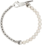 Emanuele Bicocchi SSENSE Exclusive Silver Pearl Bracelet