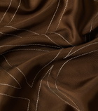 Toteme Embroidered monogram silk scarf
