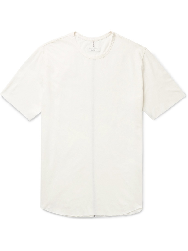 Photo: RAG & BONE - Haydon Distressed Linen and Cotton-Blend Jersey T-Shirt - White
