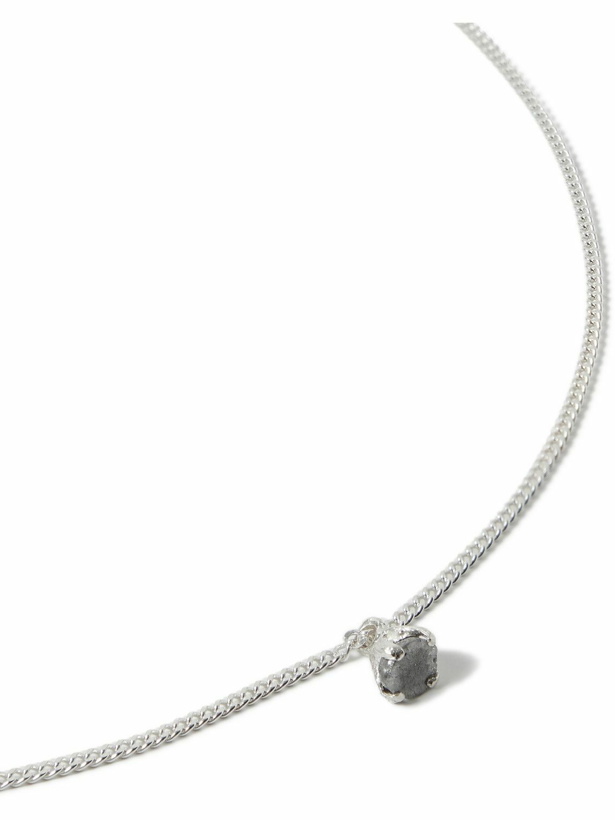 Photo: Pearls Before Swine - Silver Diamond Pendant Necklace