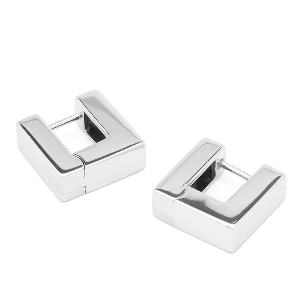 Tom Wood Men's Square Hoops Small in 925 Sterling Silver Tom Wood