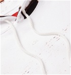 424 - Printed Fleece-Back Cotton-Jersey Hoodie - White