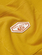 Nudie Jeans - Leffe Logo-Appliquéd Cotton-Jersey T-Shirt - Yellow