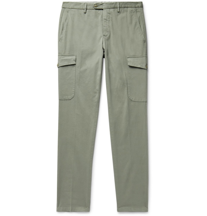 Photo: Thom Sweeney - Cavalry Slim-Fit Tapered Stretch-Cotton Twill Cargo Trousers - Green
