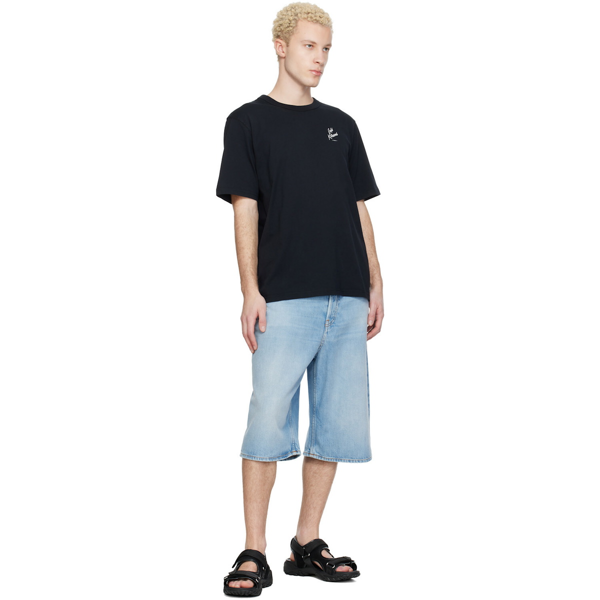 Maison Kitsuné Black 'Café Kitsuné' Relax T-shirt