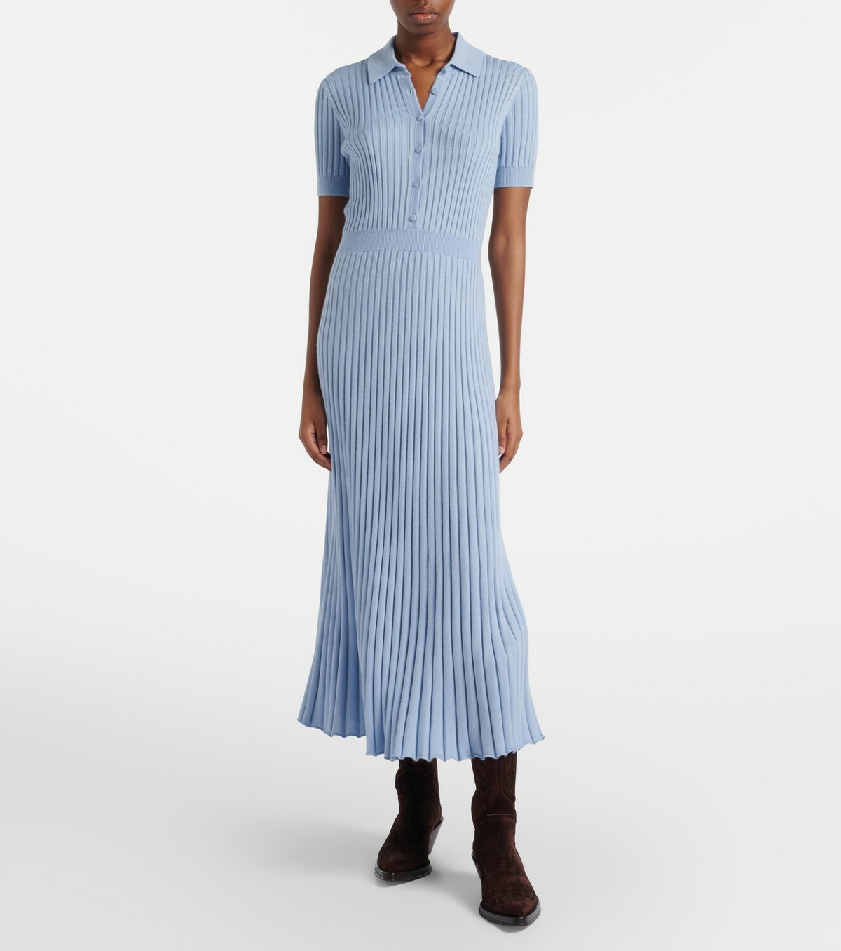 Gabriela Hearst Amor ribbed-knit silk and cashmere maxi dress