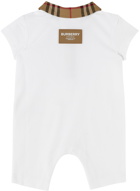Burberry Baby White Check Jumpsuit